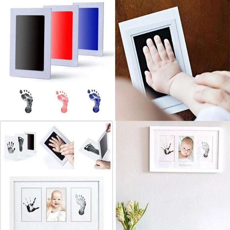 HerzPrint™ Baby Abdruck-Set | 2x Tintenfreies Abdruck-Pad für Hand & Fuß | Erinnerungsstück für Neugeborene (0–6 Monate)