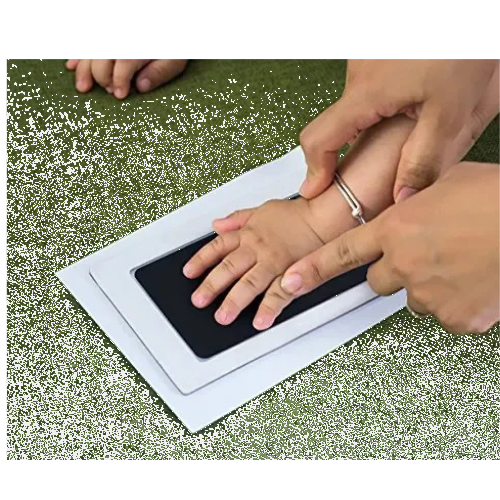 HerzPrint™ Baby Abdruck-Set | 2x Tintenfreies Abdruck-Pad für Hand & Fuß | Erinnerungsstück für Neugeborene (0–6 Monate)